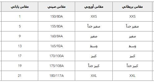 مقاسات الفساتين علي American Eagle