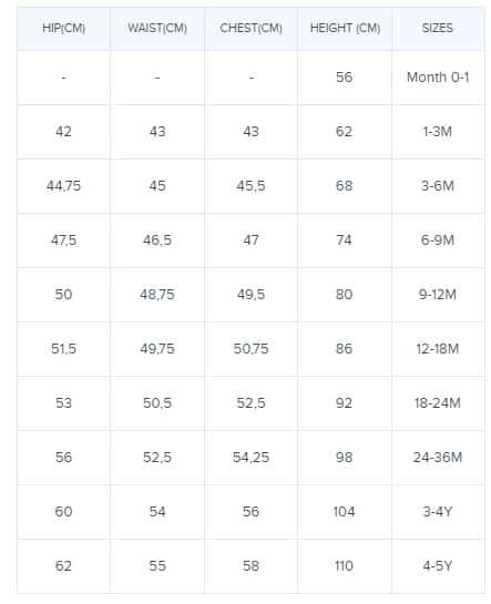 قياسات noon للأطفال