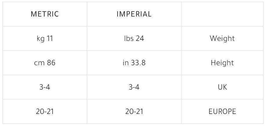 مقاسات ماماز اند باباز للاحذية