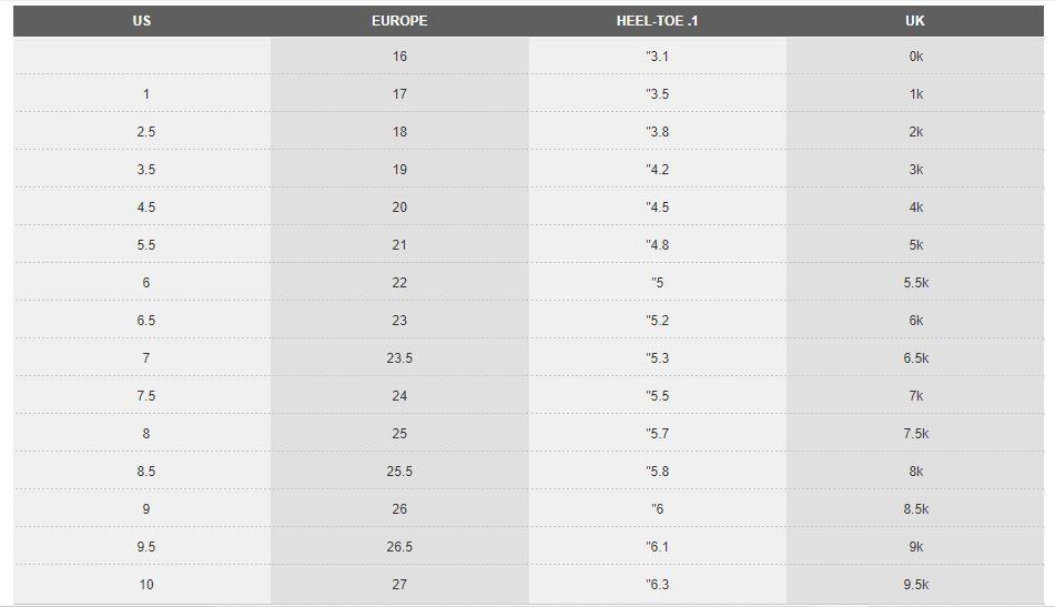 مقاسات اديداس اطفال