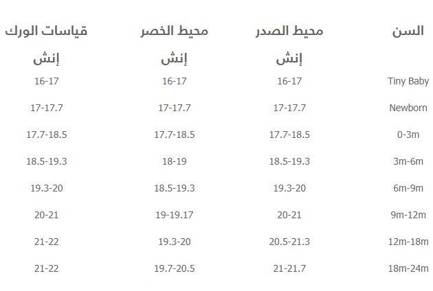 موقع نمشي و دليل مقاسات الجواكت لديهم