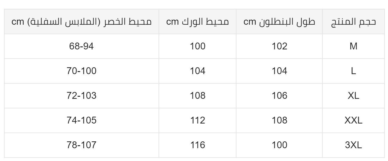 مقاسات فورديل للرجال