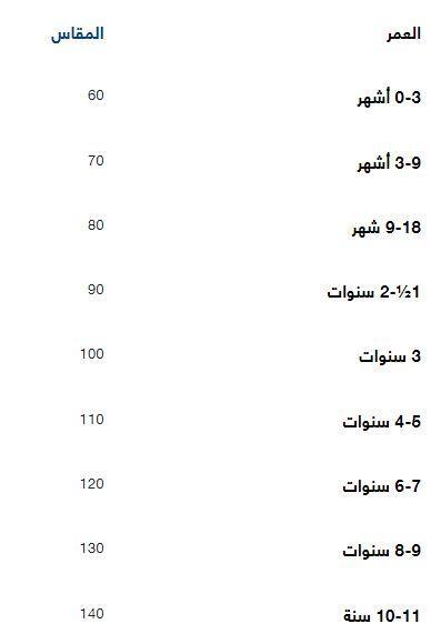 Hummel size chart كيلونات الاطفال