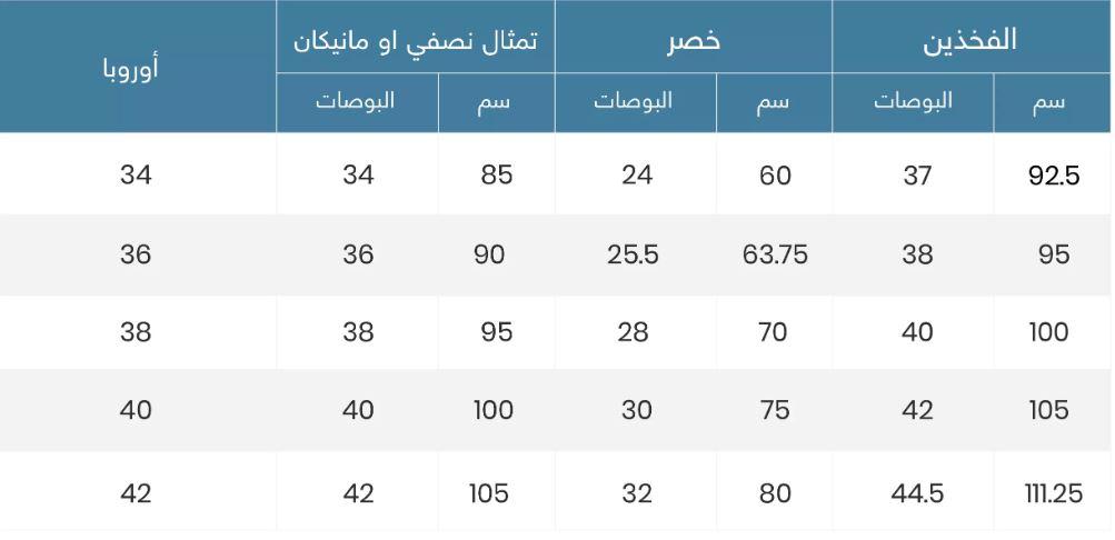 قياسات كاوتوري لابس