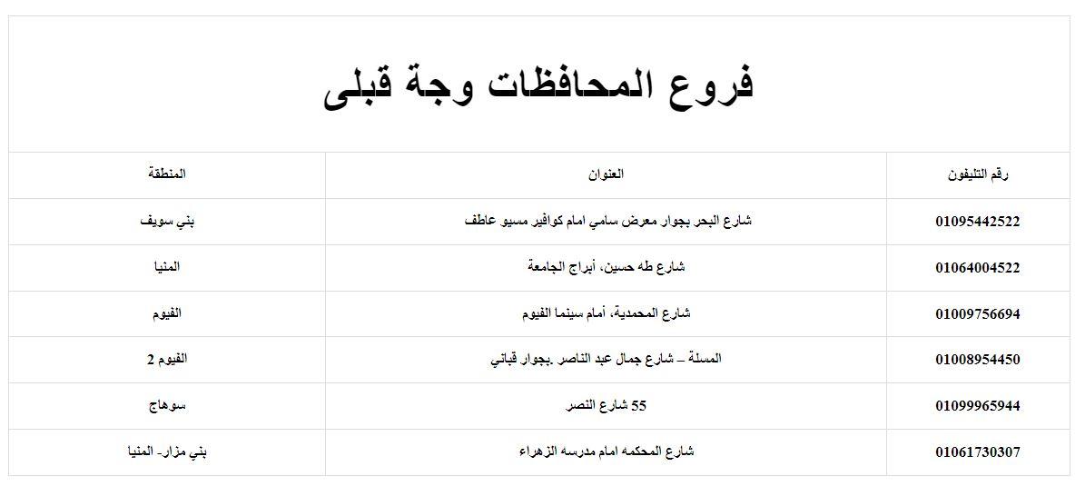أماكن متجر M SOU في محافظات وجه قبلي