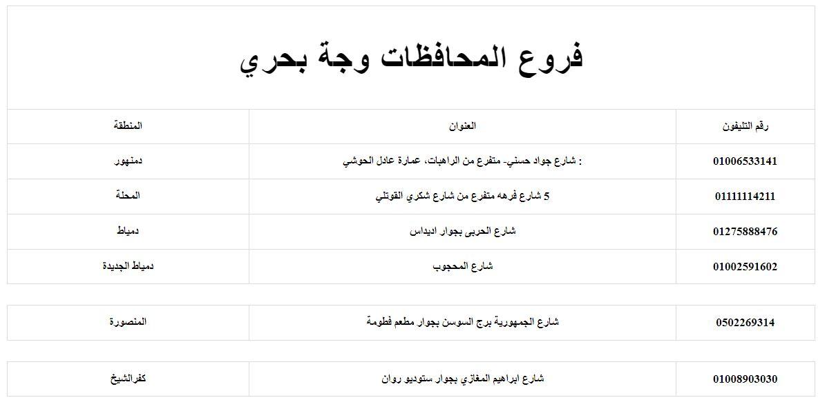 فروع محافظات وجه بحري في M SOU